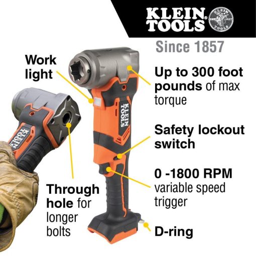 90-Degree, Right-Angle, Lineman Impact Wrench, Bare Tool - Image 2