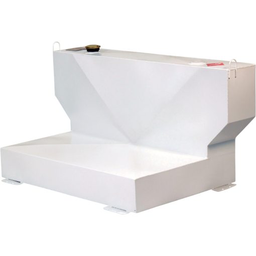 98 Gallon HD Series T-Top "L" Transfer Tank, STEEL, WHITE