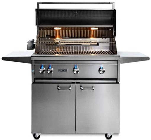 Lynx Professional 36" Stainless Steel Freestanding Natural Gas Grill With 1 Trident Infrared Burner And 2 Ceramic Burners And Rotisserie - Image 3