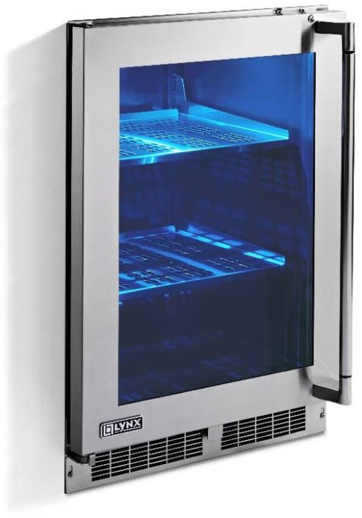 Lynx 24" Stainless Glass Left-Hinge Outdoor Refrigerator - Image 3