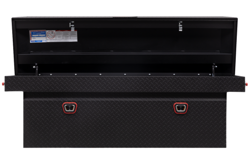 Weather Guard Saddle Truck Tool Box Aluminum Full Deep Textured Matte Black - Image 2