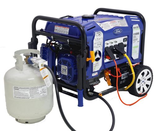 Ford 11,050/9,000-Watt Dual Fuel Gasoline/Propane Powered Electric/Recoil Start Portable Generator with 457 CC Ducar Engine - Image 3