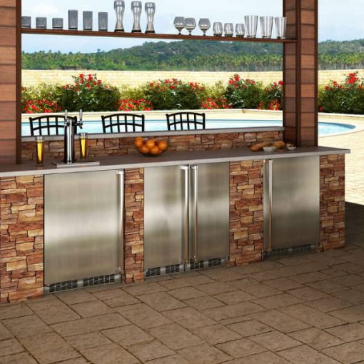 Marvel 24" Stainless Steel Right-Hinge Outdoor Built-In Refrigerator With Door Storage And MaxStore Bin - Image 3