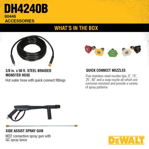 Dewalt DH4240B 4200 PSI at 4.0 GPM HONDA with AAA Triplex Plunger Pump Cold Water Professional Gas Pressure Washer - Image 5