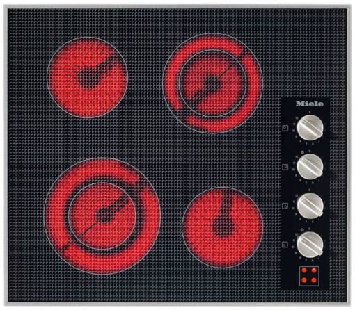 Miele KM 5621 208V 24" Black With Stainless Frame Electric Cooktop