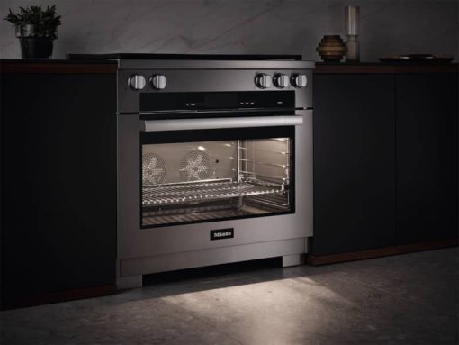 Miele HR 1936-3 LP DF GD M Touch 36" Clean Touch Steel Liquid Propane Dual Fuel Range With Griddle - Image 3