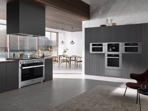 Miele HR 1956-3 G DF GD M Touch 48" Clean Touch Steel Natural Gas Dual Fuel Range With Griddle - Image 3