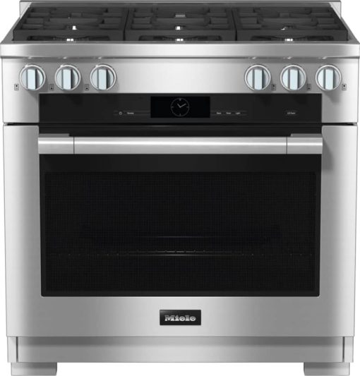 Miele HR 1934-3 LP DF M Touch 36" Clean Touch Steel Liquid Propane Dual Fuel Range