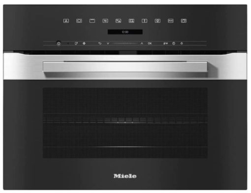 Miele H 7240 BM AM ContourLine 24" Clean Touch Steel Compact Speed Oven