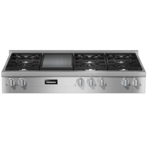 Miele KMR 1356-3 G GD 48" Clean Touch Steel Natural Gas Rangetop With Griddle
