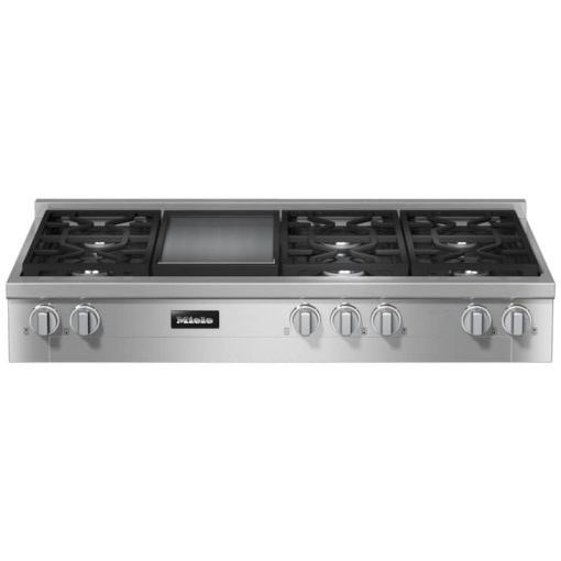 Miele KMR 1356-3 LP GD 48" Clean Touch Steel Liquid Propane Gas Rangetop With Griddle