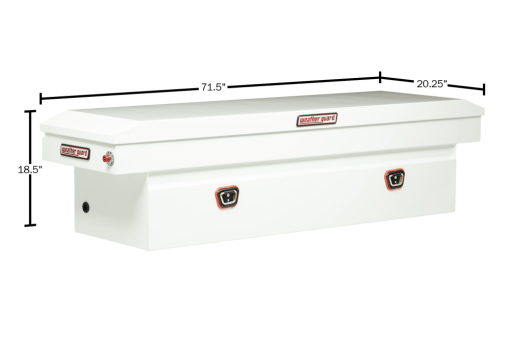 Weather Guard Saddle Truck Tool Box Steel Standard White - Image 5