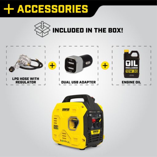 Champion 2500-Watt Ultralight Portable Dual Fuel Inverter Generator with CO Shield - Image 6