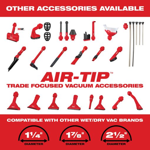 Milwaukee M18 FUEL Vacuum Kit 9 Gallon 36V Wet/Dry - Image 10