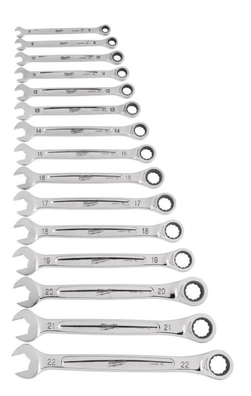 SAE and Metric Ratcheting Combination Wrench Bundle - Image 4