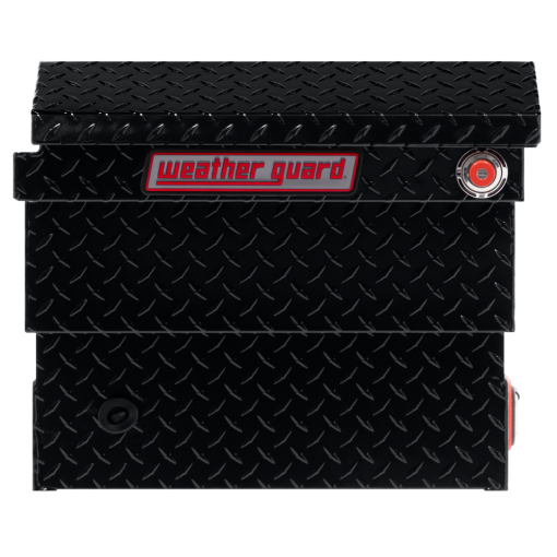 Weather Guard Saddle Truck Tool Box Aluminum Compact Low Profile Black - Image 4