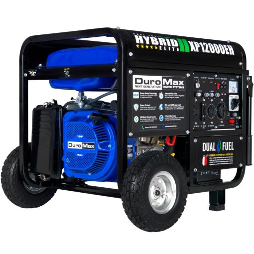 XP12000EH Dual Fuel Portable Generator - 12000 Watt Gas or Propane Powered-Electric Start- Home Back Up and RV Ready, 50 State Approved