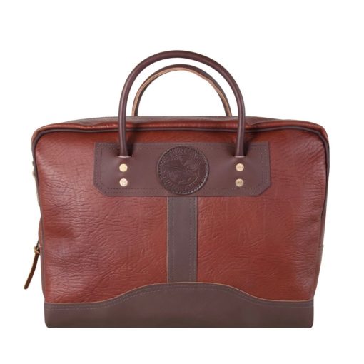 21 Liter Capacity Brown Builder's Large Bison Leather Briefcase