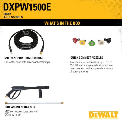 DEWALT DXPW1500E 1500 PSI at 2.0 GPM Cold Water Residential Electric Pressure Washer - Image 7