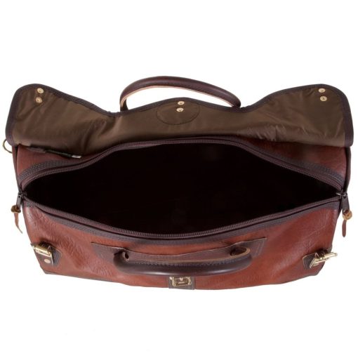 48 Liter Capacity Brown Trim Bison Leather Sportsman's Duffel - Image 4