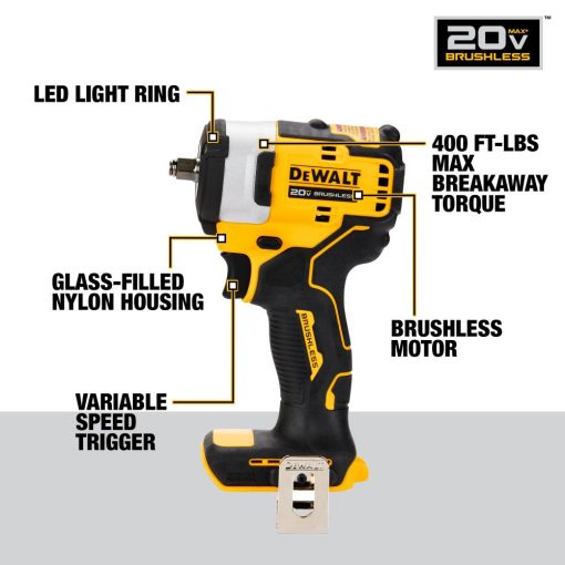 DEWALT 20V MAX 3/8" Impact Wrench Hog Ring Anvil Kit Bundle - Image 8