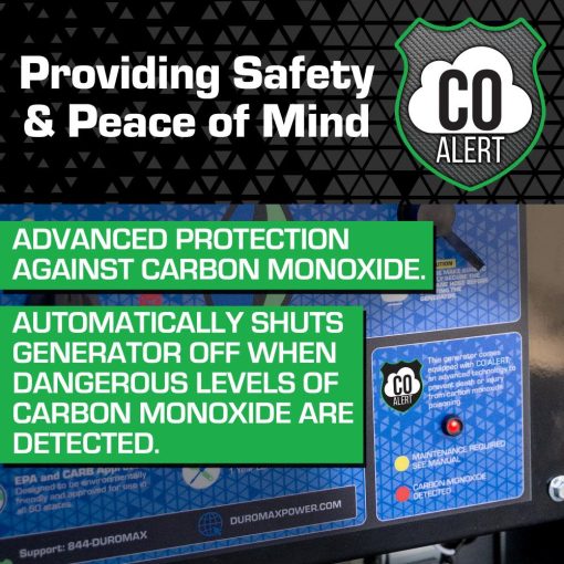 DuroMax Generator with CO Alert 13000Watt 500cc Dual Fuel Gas Propane Portable - Image 11