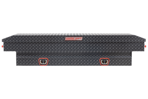 Weather Guard Saddle Truck Tool Box Aluminum Compact Gunmetal Gray - Image 3