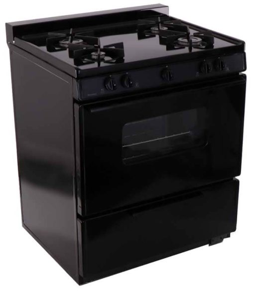 Premier 30" Black Cordless Gas Range