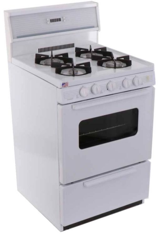 Premier 24" White Gas Range