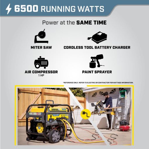 Champion PRO Generator 6500 Watt Professional Grade Portable with CO Shield & Electric Start - Image 16
