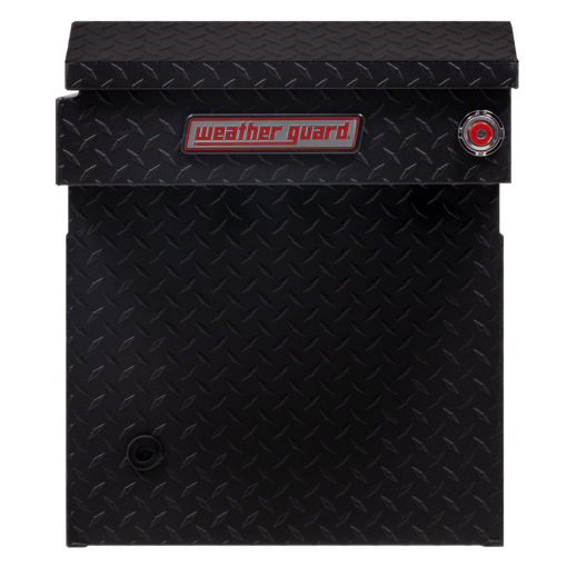 Weather Guard Saddle Truck Tool Box Aluminum Full Deep Textured Matte Black - Image 4