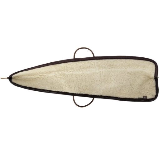46 In. L Brown Pebbled Leather Shotgun Case Without Scope - Image 2