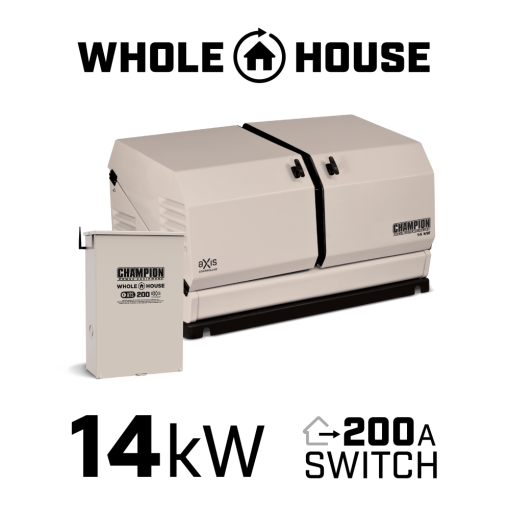 Champion 14kW aXis Home Standby Generator System with 200 Amp aXis Automatic Transfer Switch