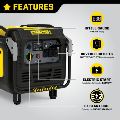 Champion 8500 Watt Portable Electric Start Inverter Generator with Quiet Technology and CO Shield - Image 11