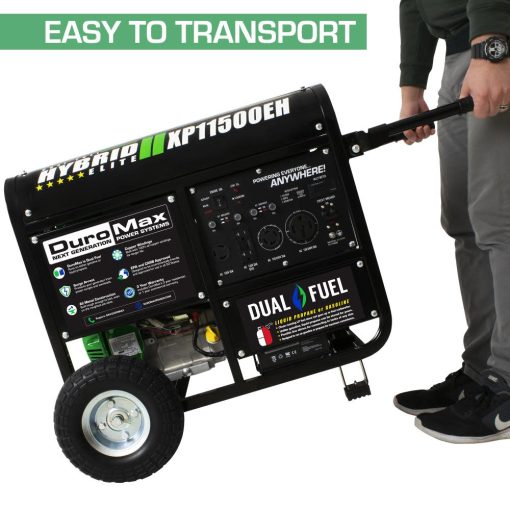 DuroMax Generator Electric Start Dual Fuel Hybrid Portable 11500Watt 457cc - Image 4