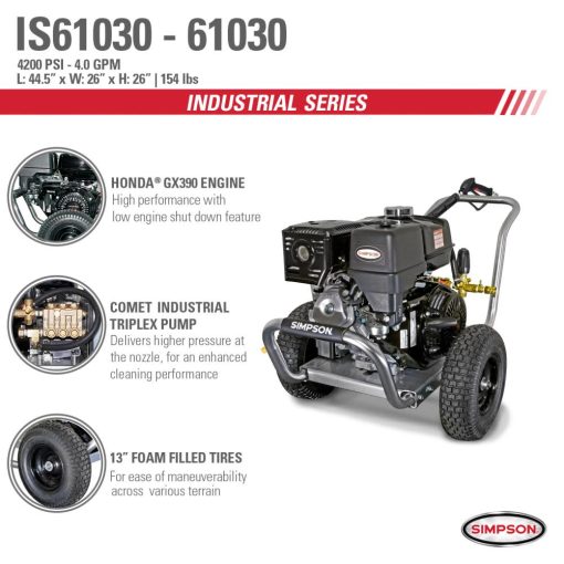 Industrial Pressure Washer 4200PSI 4.0GPM - 49 State Certified - Image 3