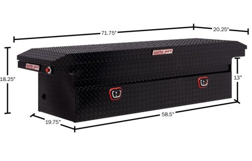 Weather Guard Saddle Box Aluminum Full Low Profile Gloss Black - Image 5