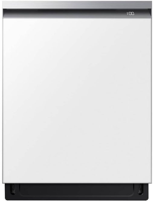 Samsung 24" White Glass BESPOKE Smart Dishwasher With StormWash+ 42dBA With Smart Dry