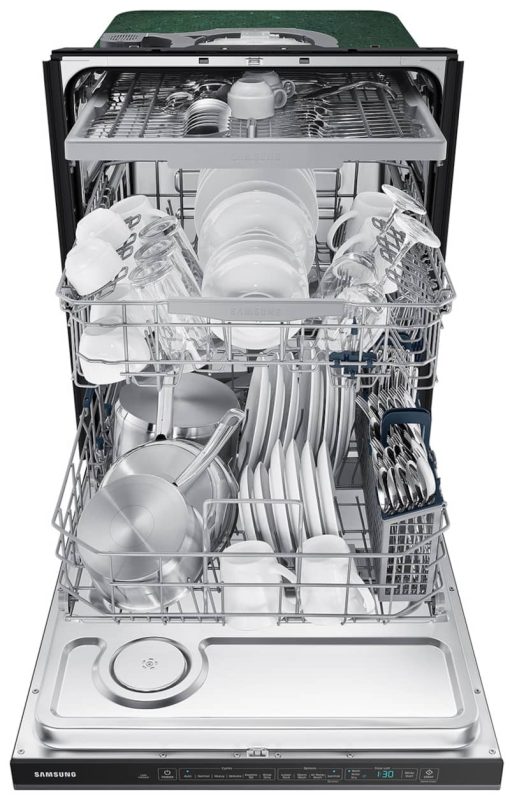 Samsung 24" Fingerprint Resistant Black Stainless Steel StormWash 48 dBA Dishwasher - Image 4