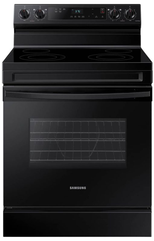 Samsung 6.3 Cu. Ft. Black Smart Freestanding Electric Range With Steam Clean