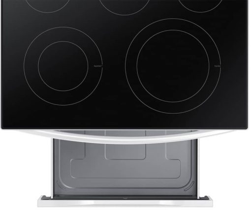 Samsung 6.3 Cu. Ft. White Smart Freestanding Electric Range With No-Preheat Air Fry & Convection - Image 8