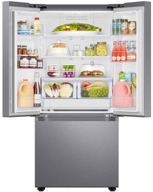 Samsung ADA 22 Cu. Ft. Fingerprint Resistant Stainless Steel Smart 3-Door French Door Refrigerator With External Water Dispenser - Image 3