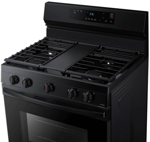 Samsung 6 Cu. Ft. Black Smart Freestanding Gas Range With Integrated Griddle - Image 3