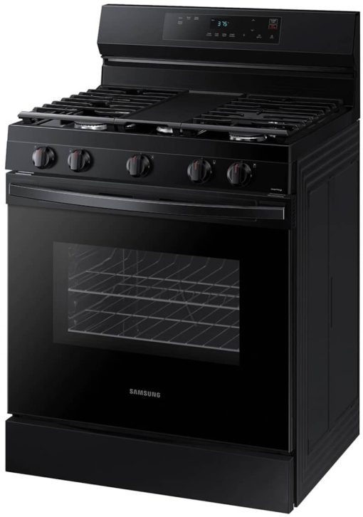 Samsung 6 Cu. Ft. Black Smart Freestanding Gas Range With Integrated Griddle - Image 2