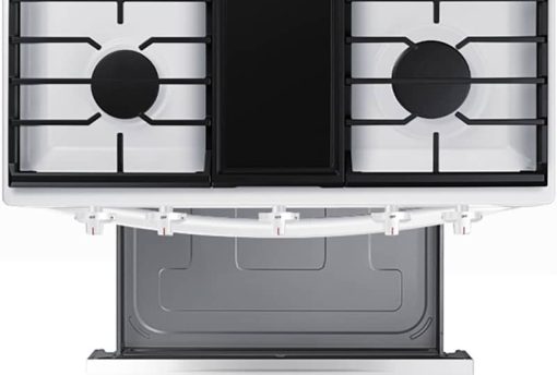 Samsung 6 Cu. Ft. White Smart Freestanding Gas Range With Integrated Griddle - Image 3