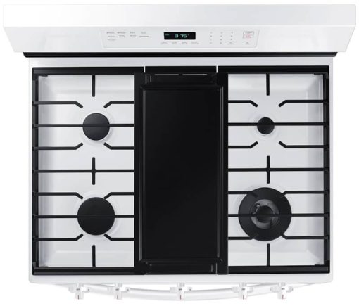 Samsung 6 Cu. Ft. White Smart Freestanding Gas Range With No Pre-Heat Air Fry & Convection - Image 5