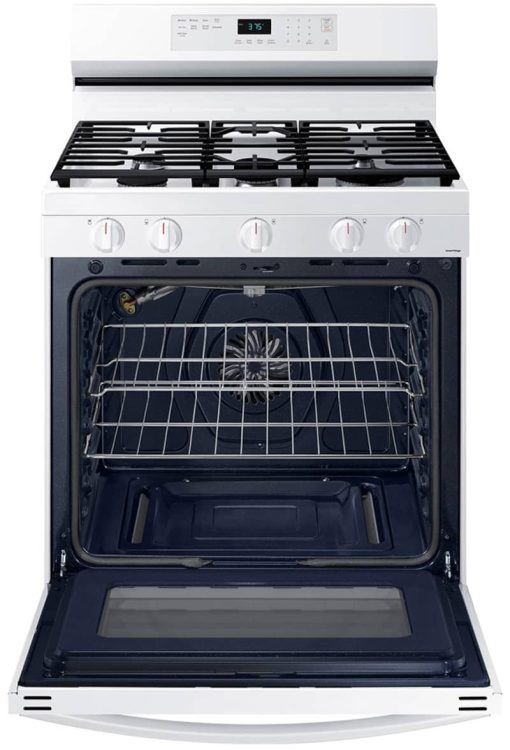 Samsung 6 Cu. Ft. White Smart Freestanding Gas Range With No Pre-Heat Air Fry & Convection - Image 2