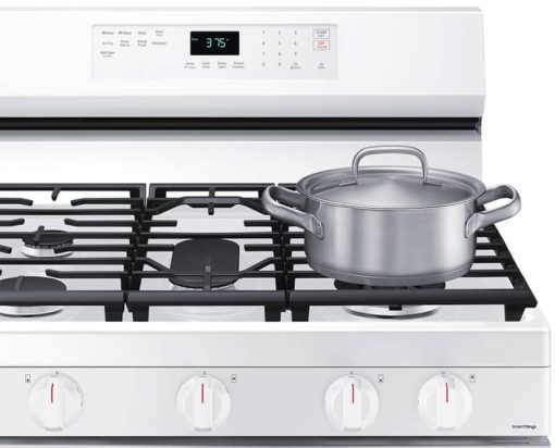 Samsung 6 Cu. Ft. White Smart Freestanding Gas Range With No Pre-Heat Air Fry & Convection - Image 7