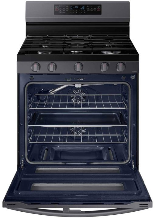 Samsung 6 Cu. Ft. Fingerprint Resistant Black Stainless Steel Smart Freestanding Gas Range With Flex Duo, Stainless Cooktop & Air Fry - Image 2
