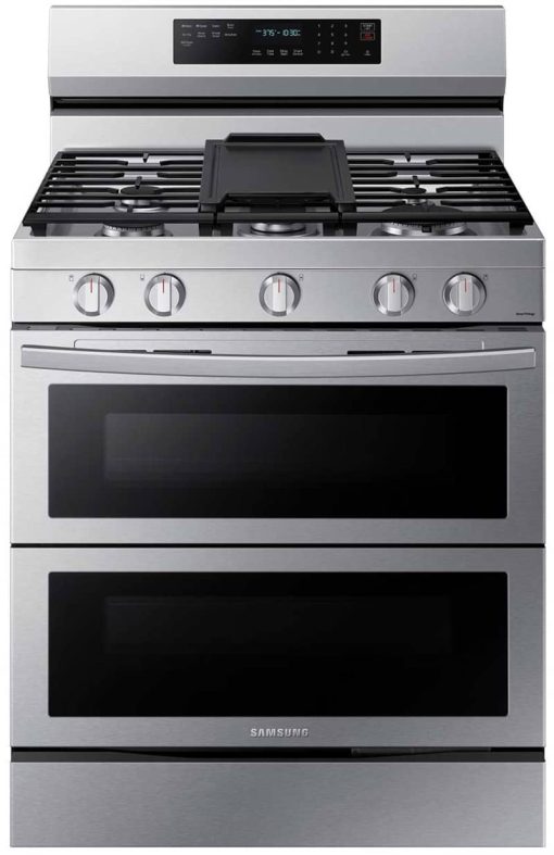 Samsung 6 Cu. Ft. Fingerprint Resistant Stainless Steel Smart Freestanding Gas Range With Flex Duo, Stainless Cooktop & Air Fry
